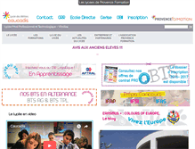 Tablet Screenshot of lycee-caucadis.com